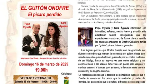 Teatro en Rinc&oacute;n de Soto &lsquo;El Guit&oacute;n Onofre El p&iacute;caro perdido&rsquo;