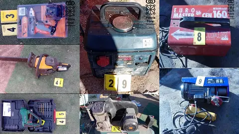 Maquinaria y herramientas robadas