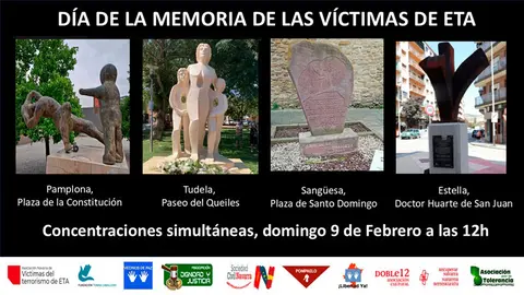 Concentraci&oacute;n en Tudela &lsquo;D&iacute;a de la memoria de las v&iacute;ctimas ETA&rsquo;