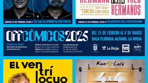 Festival de teatro OFF C&oacute;micos 2025 en Alfaro