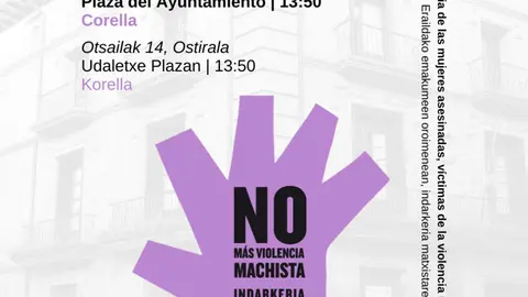 Concentraci&oacute;n en Corella &lsquo;En memoria de las mujeres asesinadas&rsquo;