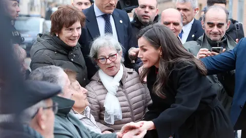 Saludo de la Reina Letizia a su llegada