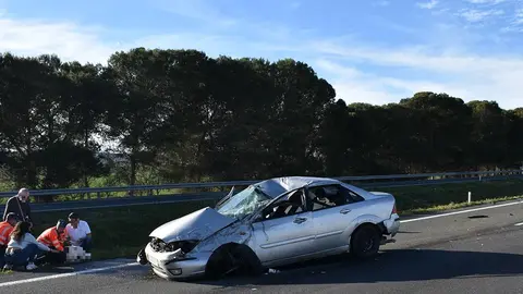 Accidente en Villafranca (AP15), con una herida