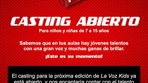 El programa La Voz Kids busca j&oacute;venes talentos en Navarra