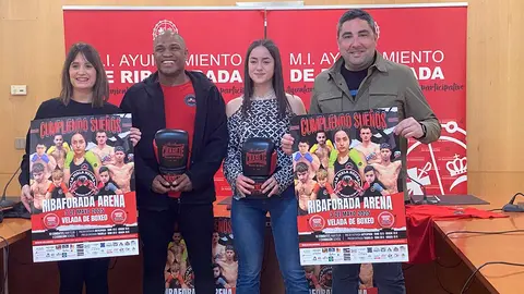 Presentaci&oacute;n de la velada de Boxeo "Cumpliendo Sue&ntilde;os en el Ribaforada Arena" en el Ayuntamiento de Ribaforada