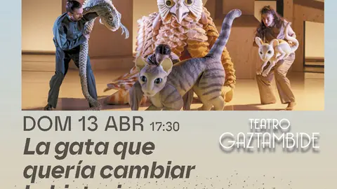 Teatro familiar en Tudela &lsquo;La gata que quer&iacute;a cambiar la historia&rsquo;