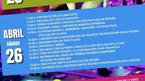 Fiestas&nbsp;en Marcilla de la Juventud 2025