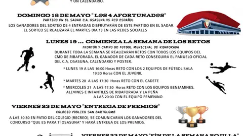 20&ordm; Aniversario de la Pe&ntilde;a Osasunista &lsquo;Sentimiento Rojillo&rsquo; de Ribaforada