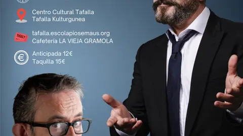 Mon&oacute;logo solidario en Tafalla con Gorka Aguinagalde y Kike Biguri
