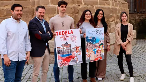 El tudelano Adri&aacute;n P&eacute;rez gana el concurso con 'Faja Revuelta', imagen oficial de las Fiestas de Santa Ana 2025, mientras que Beatriz Lostado obtiene el acc&eacute;sit con 'Fiesta'