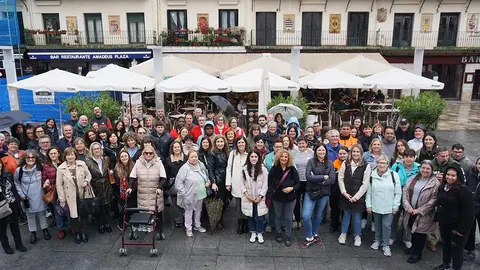 Imagen del Encuentro de Asociaciones de Salud tomada en la Plaza de los Fueros de Tudela