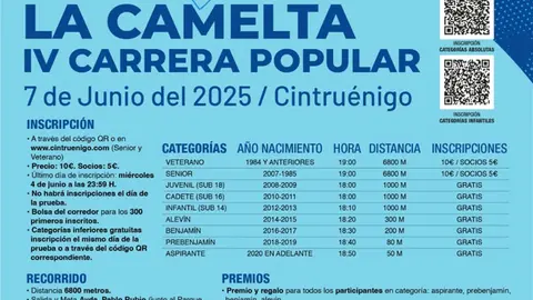 IV Carrera Popular La Camelta en Cintru&eacute;nigo 2025