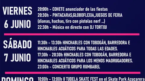 Fiestas de la Azucarera en Tudela 2025