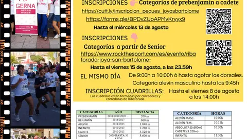Carrera en Ribaforada &lsquo;XXXVI Joya San Bartolom&eacute; 2025&rsquo;