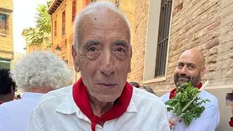 Seraf&iacute;n Ram&iacute;rez Gamen en la procesi&oacute;n de Santa Ana