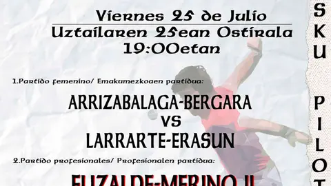 Partidos de pelota Garfe en Tudela 