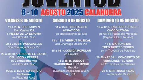 Programa de las Fiestas de la Juventud de Calahorra 2025