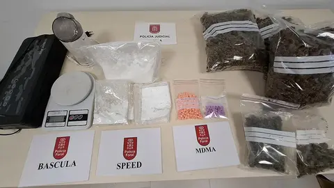 Evidencias del tr&aacute;fico de drogas incautadas
