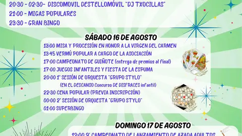 Programa de las Fiestas&nbsp;patronales de Valverde de &Aacute;greda 2025 en honor a la Virgen del Carmen
