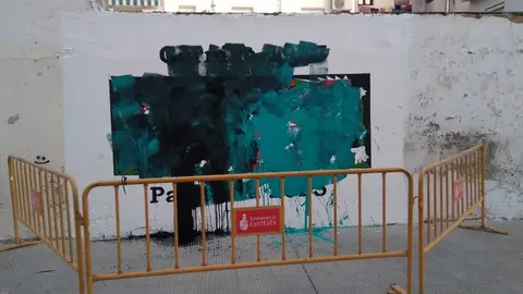 Agresi&oacute;n a un mural pro palestino en Castej&oacute;n vinculado a la marcha Ibaitik Itsasora