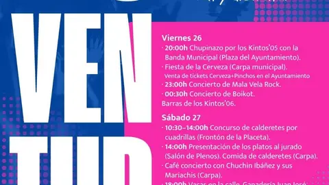Programa de las Fiestas&nbsp;de la Juventud de Cadreita 2025