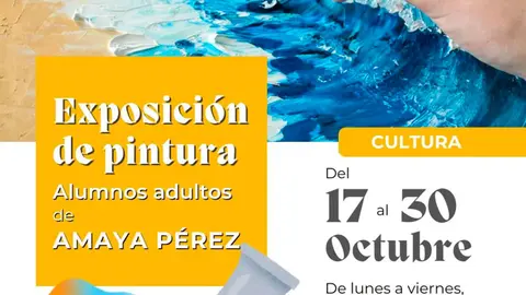 Exposici&oacute;n de pintura en Villafranca de los alumnos adultos de Amaya P&eacute;rez