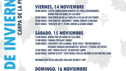 Programa de las Fiestas de Invierno Winterfest en Cascante 2025