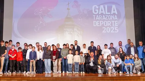 Todos los reconocidos durante la primera edici&oacute;n de la Gala Tarazona Deporte