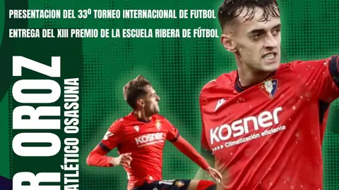 Entrega en Cabanillas del XIII Premio de la Escuela Ribera de F&uacute;tbol 2025 a Aimar Oroz
