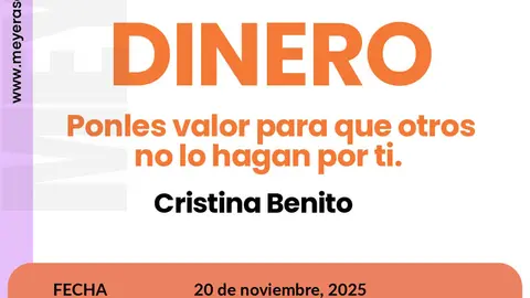 Conferencia en Ribaforada &lsquo;Tiempo y dinero&rsquo; con Cristina Benito