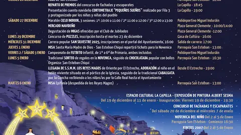 Programa de Navidad en Arguedas 2025