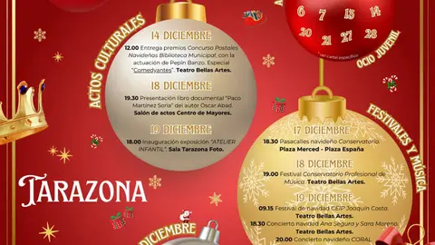 Programa de Navidad en Tarazona 2025