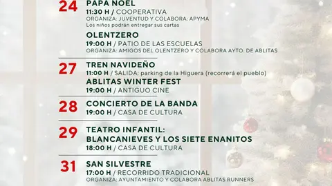 Programa de Navidad en Ablitas 2025