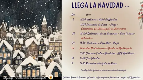 Programa de Navidad en Monteagudo 2025