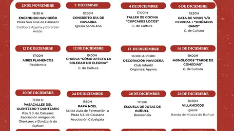 Programaci&oacute;n de Navidad en Bu&ntilde;uel 2025