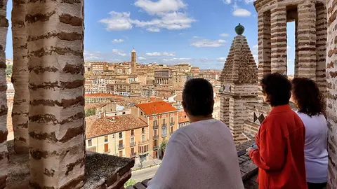 Vistas de Tarazona desde lo alto del cimborrio de la Catedral visitable con la Experiencia Kiborion