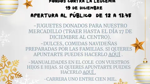 Mercadillo solidario contra la leucemia del CPEIP Monte San Juli&aacute;n de Tudela
