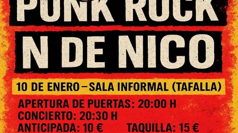 Concierto en Tafalla con Guillotina Punk Rock + N de Nico