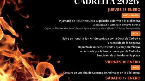 Programa de las Fiestas de San Ant&oacute;n en Cadreita 2026