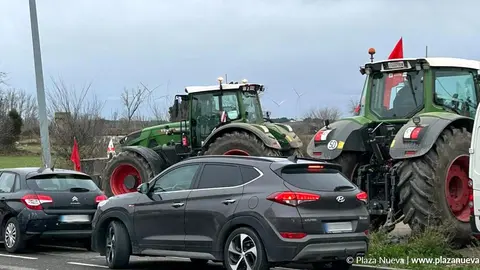 Tractores en Tudela preparados para la movilizaci&oacute;n frente a Mercosur