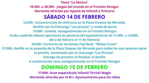 Carnaval en Cortes 2026