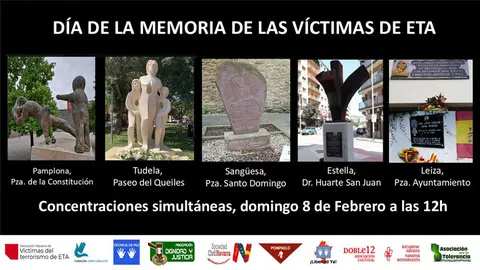 Concentraci&oacute;n en Tudela por el D&iacute;a de la Memoria de las V&iacute;ctimas de ETA
