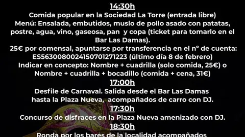 Carnaval en Santacara 2026