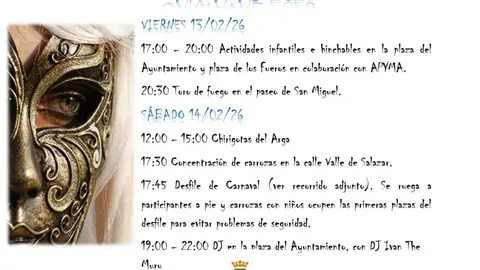 Carnaval en Peralta 2026