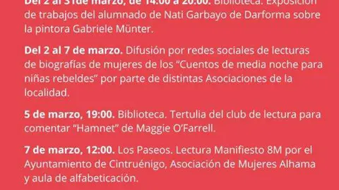 D&iacute;a Internacional de la Mujer 8M en Cintru&eacute;nigo 2026