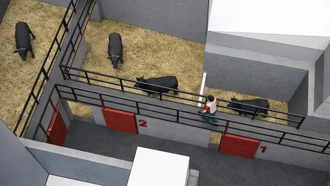 Render del nuevo corral fijo para vaquillas en Fusti&ntilde;ana 