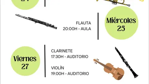 Audiciones de aula en Cadreita a cargo de la Escuela Municipal de M&uacute;sica