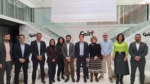 El consejero de Industria y de Transici&oacute;n Ecol&oacute;gica y Digital Empresarial del Gobierno de Navarra, Mikel Irujo, en la jornada Econom&iacute;a Circular en Navarra, en CEIN.
