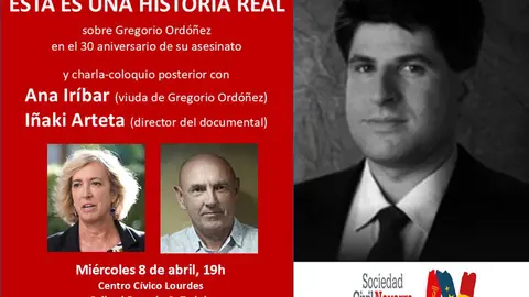 Proyecci&oacute;n en Tudela del documental &lsquo;&Eacute;sta es una historia real&rsquo; rodado en el 30 aniversario del asesinato de Gregorio Ord&oacute;&ntilde;ez