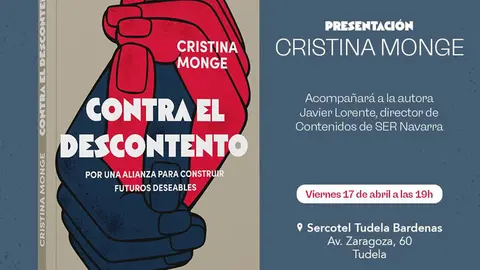 Presentaci&oacute;n en Tudela del libro &lsquo;Contra el descontento&rsquo; de Cristina Monge